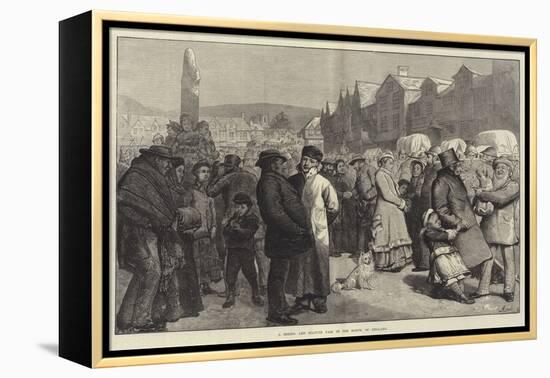 A Hiring and Statue Fair in the North of England-Alfred Edward Emslie-Framed Premier Image Canvas