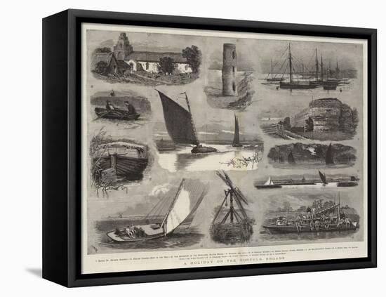 A Holiday on the Norfolk Broads-Joseph Nash-Framed Premier Image Canvas