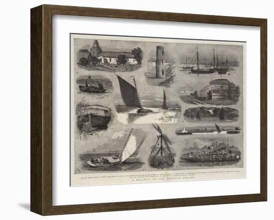 A Holiday on the Norfolk Broads-Joseph Nash-Framed Giclee Print