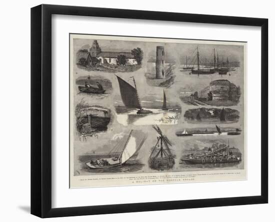 A Holiday on the Norfolk Broads-Joseph Nash-Framed Giclee Print