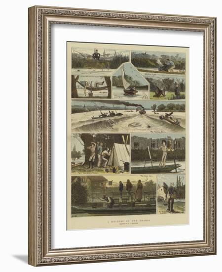 A Holiday on the Thames-John Charles Dollman-Framed Giclee Print