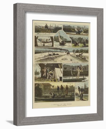 A Holiday on the Thames-John Charles Dollman-Framed Giclee Print