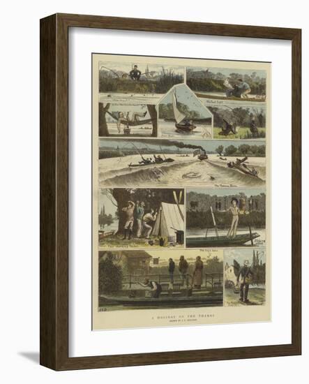 A Holiday on the Thames-John Charles Dollman-Framed Giclee Print