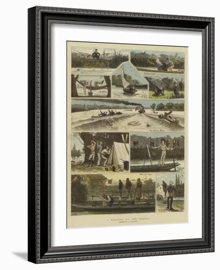 A Holiday on the Thames-John Charles Dollman-Framed Giclee Print