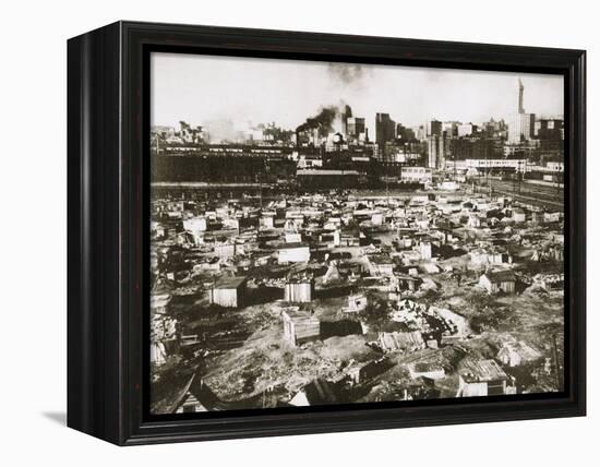 A 'Hooverville' on waterfront of Seattle, Washington, USA, Great Depression, March 1933-Unknown-Framed Premier Image Canvas