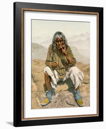 A Hopi Indian, 1900-American School-Framed Photographic Print