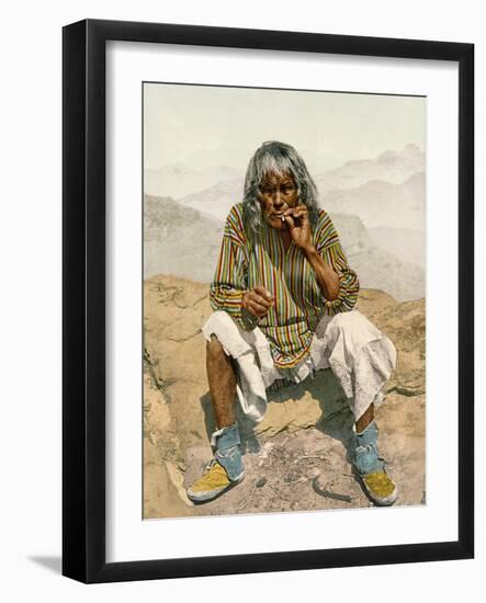 A Hopi Indian, 1900-American School-Framed Photographic Print