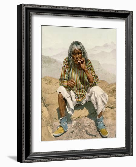 A Hopi Indian, 1900-American School-Framed Photographic Print