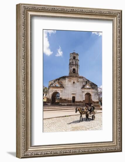 A horse-drawn cart known locally as a coche, Trinidad, UNESCO World Heritage Site, Cuba, West Indie-Michael Nolan-Framed Photographic Print