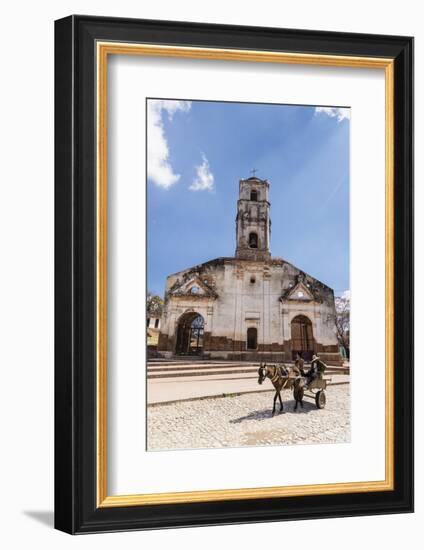 A horse-drawn cart known locally as a coche, Trinidad, UNESCO World Heritage Site, Cuba, West Indie-Michael Nolan-Framed Photographic Print