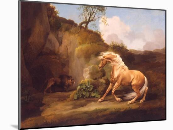 A Horse Frightened by a Lion, c.1790-5-George Stubbs-Mounted Giclee Print