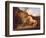 A Horse Frightened by a Lion, c.1790-5-George Stubbs-Framed Premium Giclee Print