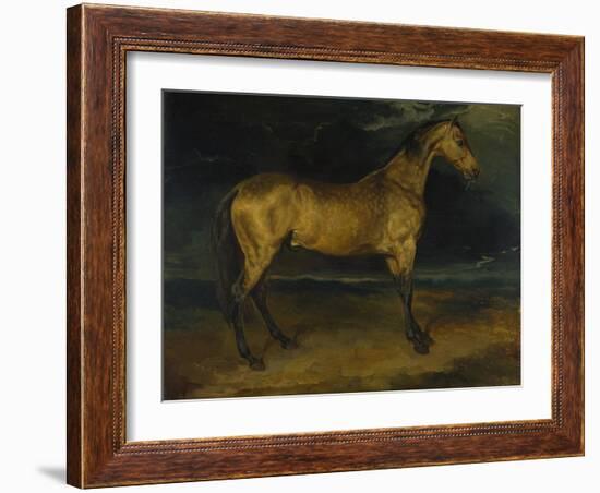 A Horse Frightened by Lightning, Ca 1814-Théodore Géricault-Framed Giclee Print