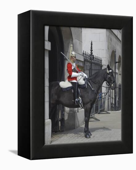 A Horse Guard in Whitehall, London, England, United Kingdom, Europe-James Emmerson-Framed Premier Image Canvas