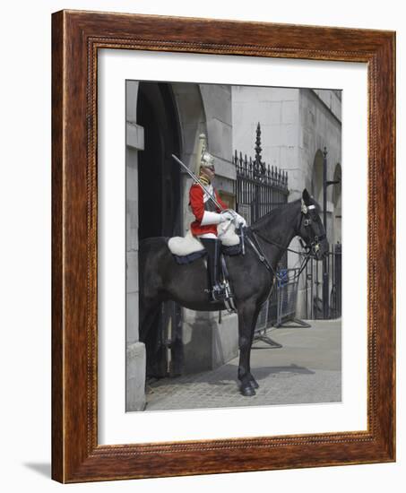 A Horse Guard in Whitehall, London, England, United Kingdom, Europe-James Emmerson-Framed Photographic Print