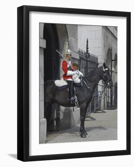 A Horse Guard in Whitehall, London, England, United Kingdom, Europe-James Emmerson-Framed Photographic Print