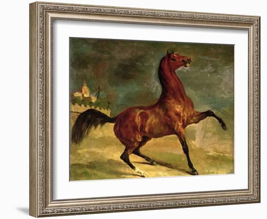 A Horse in a Landscape-Alfred Dedreux-Framed Giclee Print