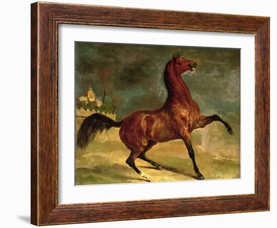 A Horse in a Landscape-Alfred Dedreux-Framed Giclee Print