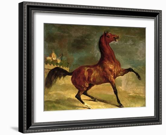 A Horse in a Landscape-Alfred Dedreux-Framed Giclee Print