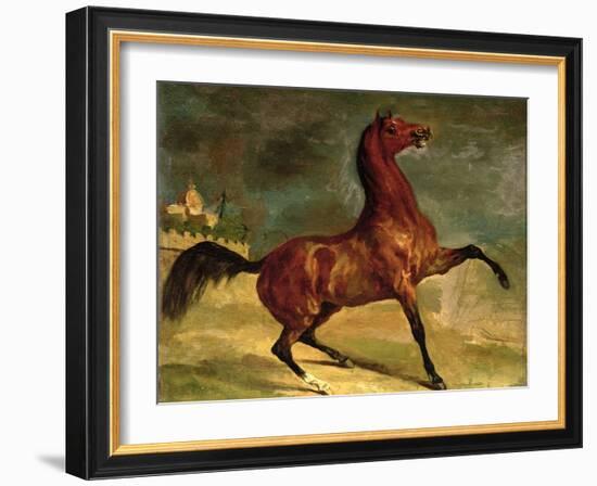 A Horse in a Landscape-Alfred Dedreux-Framed Giclee Print