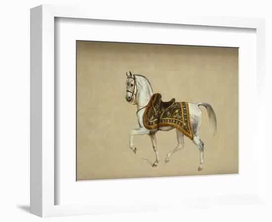 A Horse in Ceremonial Saddlecloth - the Mount of the Marquess Clanricade-Richard Barrett Davis-Framed Giclee Print