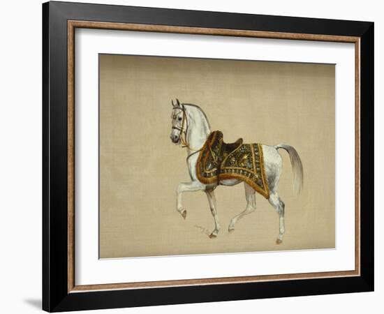 A Horse in Ceremonial Saddlecloth - the Mount of the Marquess Clanricade-Richard Barrett Davis-Framed Giclee Print