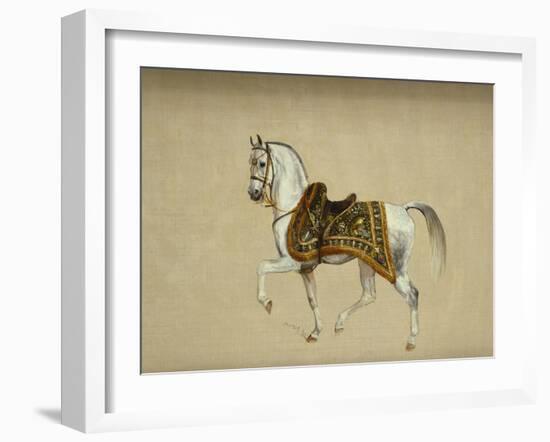 A Horse in Ceremonial Saddlecloth - the Mount of the Marquess Clanricade-Richard Barrett Davis-Framed Giclee Print