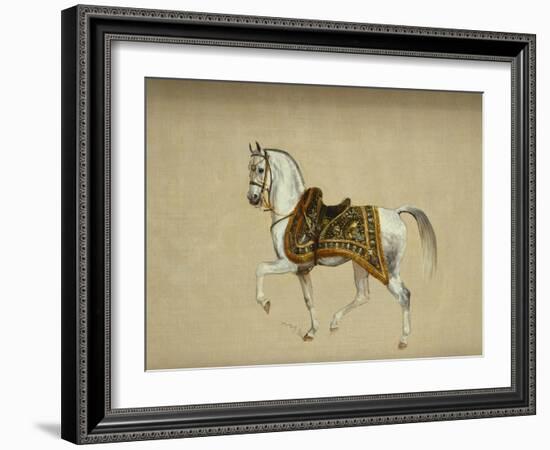 A Horse in Ceremonial Saddlecloth - the Mount of the Marquess Clanricade-Richard Barrett Davis-Framed Giclee Print