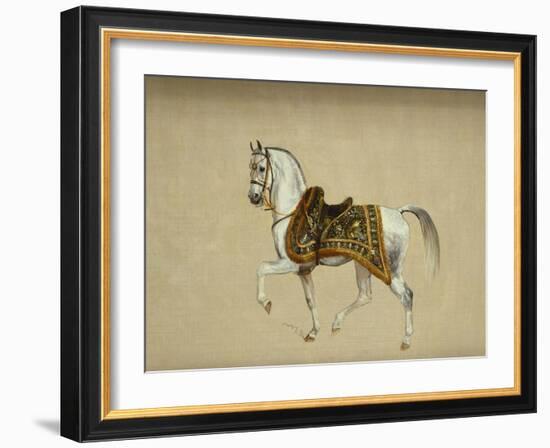 A Horse in Ceremonial Saddlecloth - the Mount of the Marquess Clanricade-Richard Barrett Davis-Framed Giclee Print