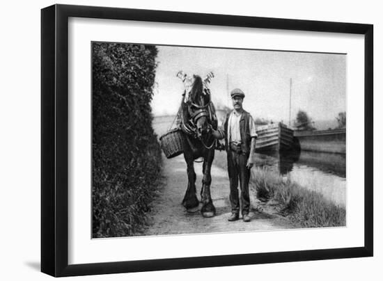 A Horse Pulling a Canal Barge, 1926-1927-null-Framed Giclee Print
