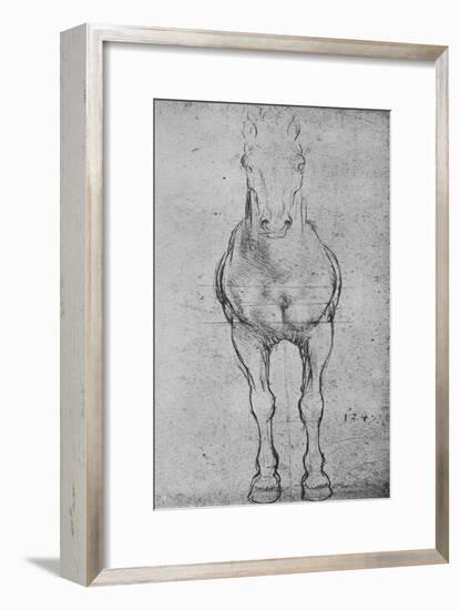 'A Horse Seen from the Front', c1480 (1945)-Leonardo Da Vinci-Framed Giclee Print