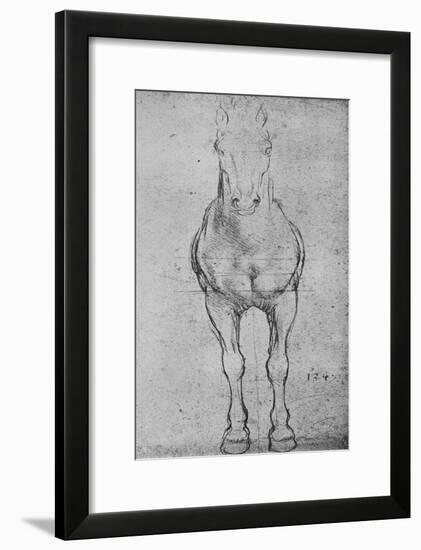 'A Horse Seen from the Front', c1480 (1945)-Leonardo Da Vinci-Framed Giclee Print