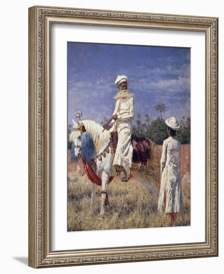A Horseman in Jaipur, 1881-Vasili Vasilyevich Vereshchagin-Framed Giclee Print