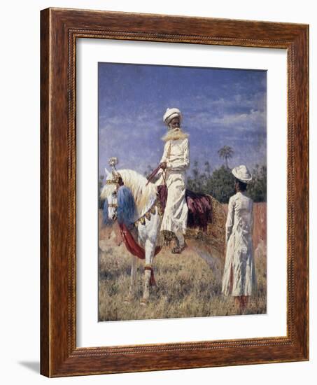 A Horseman in Jaipur, 1881-Vasili Vasilyevich Vereshchagin-Framed Giclee Print