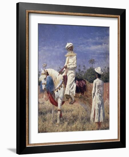 A Horseman in Jaipur, 1881-Vasili Vasilyevich Vereshchagin-Framed Giclee Print