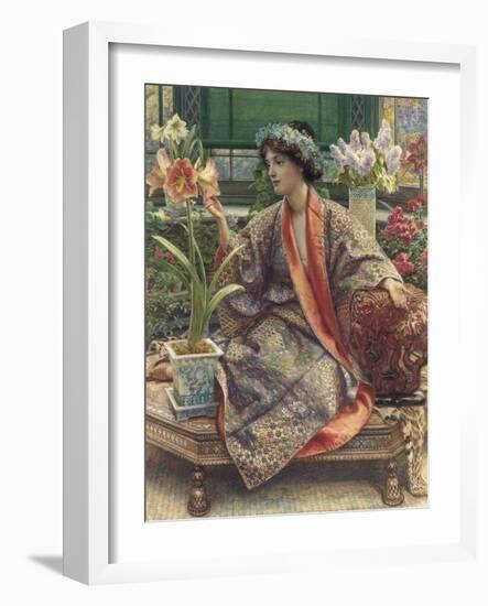 A Hot-House Flower, 1909 (Watercolour, Bodycolour, Gum Arabic, Heightened with Gold)-Sir Edward John Poynter-Framed Giclee Print