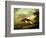 A Hound Attacking a Stag-George Stubbs-Framed Giclee Print