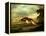 A Hound Attacking a Stag-George Stubbs-Framed Premier Image Canvas