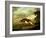 A Hound Attacking a Stag-George Stubbs-Framed Giclee Print