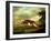 A Hound Attacking a Stag-George Stubbs-Framed Giclee Print