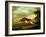 A Hound Attacking a Stag-George Stubbs-Framed Giclee Print