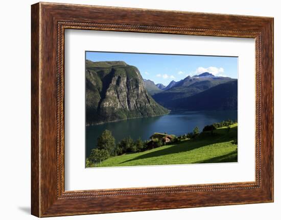 A House Above the Fjord at Valldal, Norway, Scandinavia, Europe-David Pickford-Framed Photographic Print