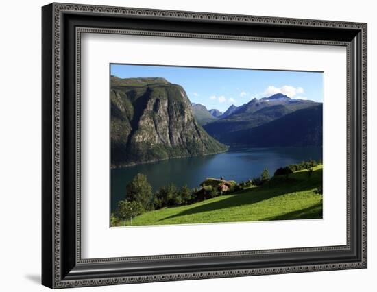 A House Above the Fjord at Valldal, Norway, Scandinavia, Europe-David Pickford-Framed Photographic Print