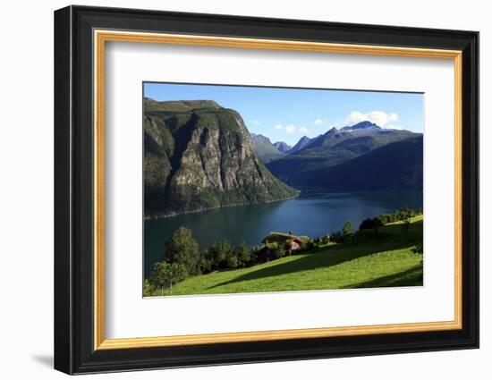 A House Above the Fjord at Valldal, Norway, Scandinavia, Europe-David Pickford-Framed Photographic Print