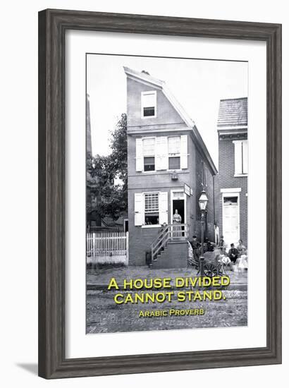 A House Divided Cannot Stand-null-Framed Art Print