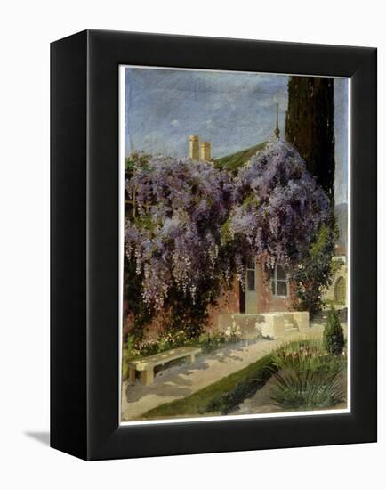A House Entwined with Wisteria, Late 19th or 20th Century-Mikhail Alisov-Framed Premier Image Canvas