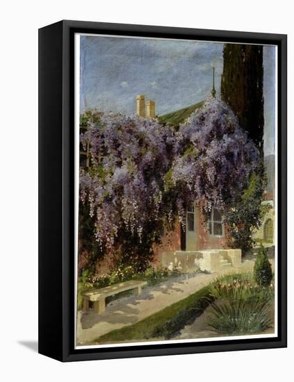 A House Entwined with Wisteria, Late 19th or 20th Century-Mikhail Alisov-Framed Premier Image Canvas