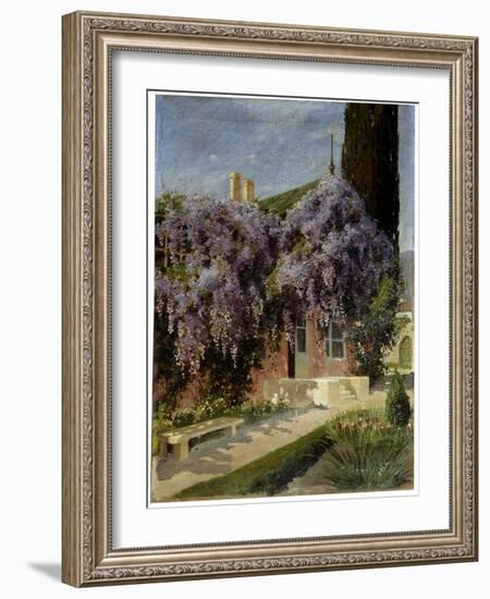 A House Entwined with Wisteria, Late 19th or 20th Century-Mikhail Alisov-Framed Giclee Print