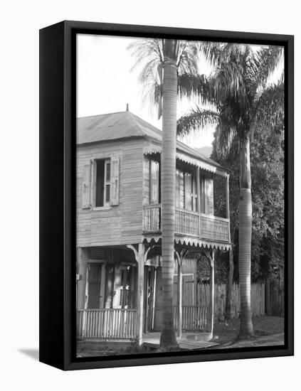 A House in Port Au Prince, 1908-09-Harry Hamilton Johnston-Framed Premier Image Canvas