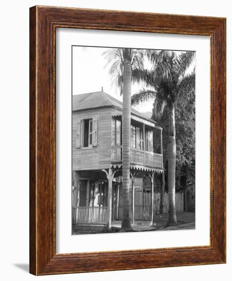 A House in Port Au Prince, 1908-09-Harry Hamilton Johnston-Framed Photographic Print